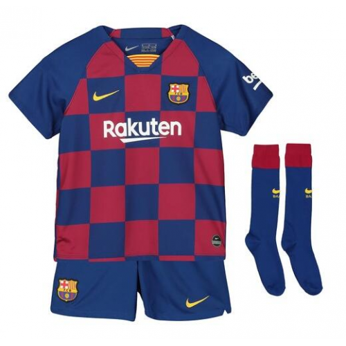 Kids BarcelonaHome Soccer Full Kits (Shirt + Shorts + Socks) 2019/20